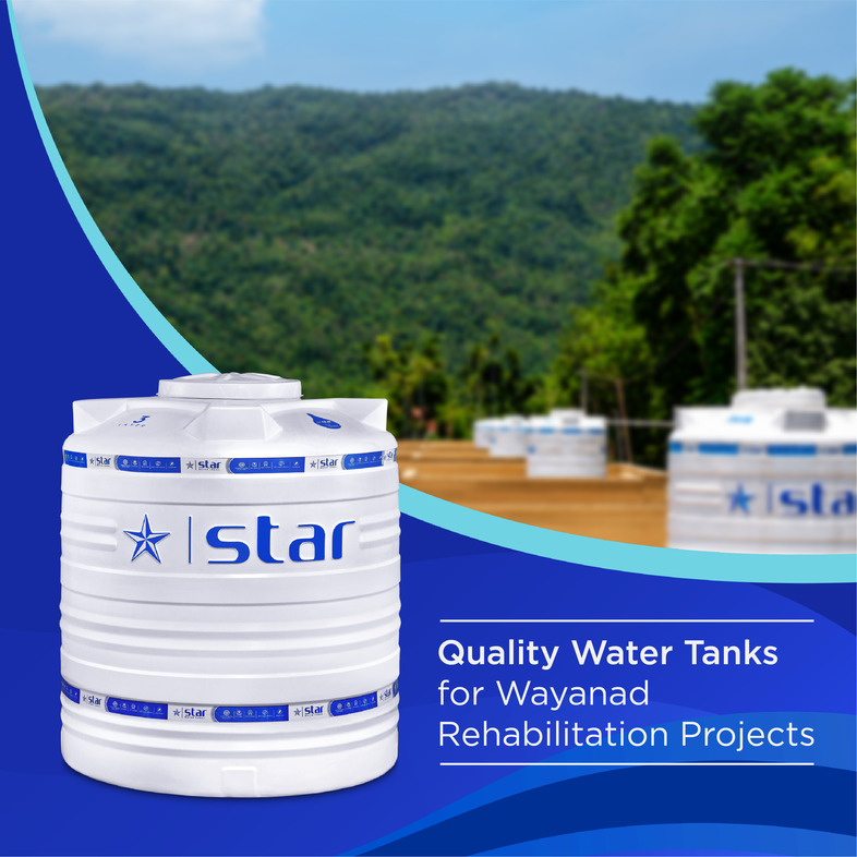 Star Water Tanks used in Wayanad rehabilitation housing project