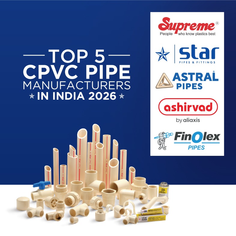 : Top 5 CPVC pipe manufacturers in India 2026 - Star Pipes